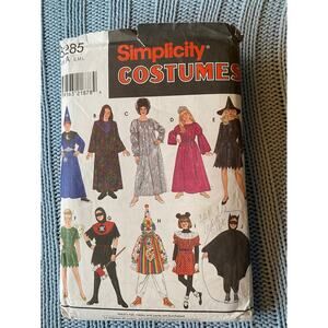 Simplicity 8285 pattern kids costume wizard bat witch